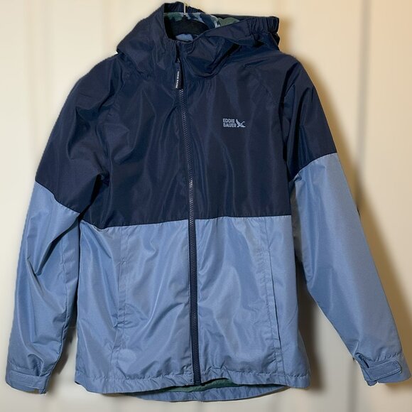 EDDIE BAUER 3-in-1 Water Resistant Jacket Removable Inner Fleece L-/14-16 - Picture 1 of 6